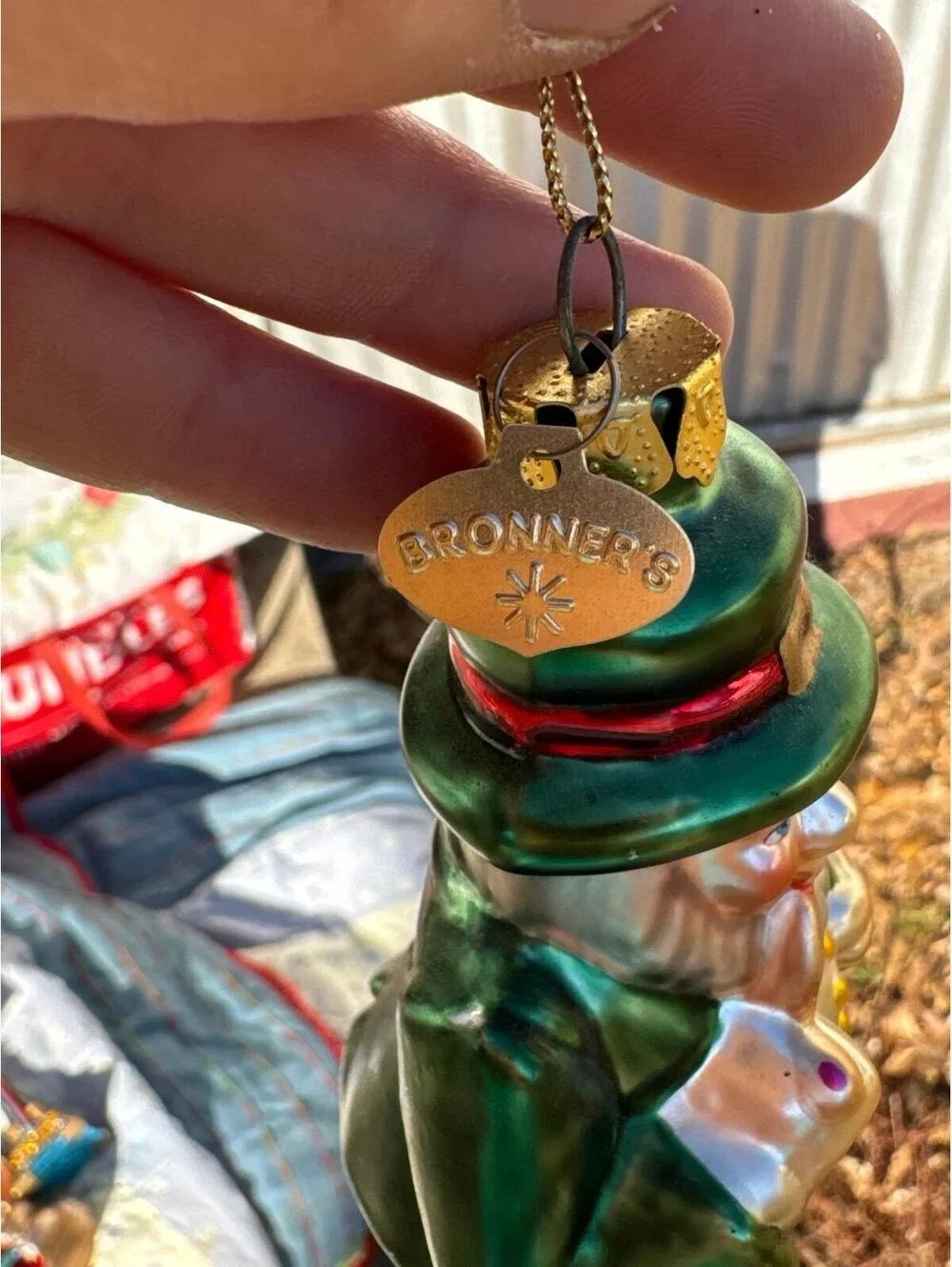 BRONNERS CHRISTMAS ORNAMENT IRISH SANTA